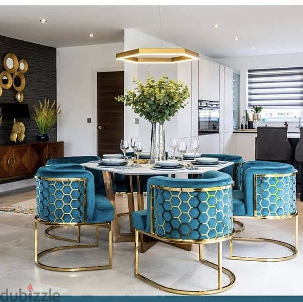 Gold Plated/Electroplated Luxurious Living Room Chairs 1