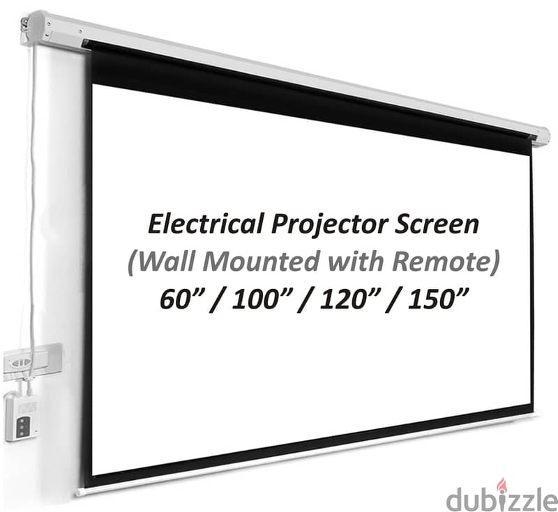 New Projector Screen 60",100",120" & 150" Tripod Stand & Wall Mounted 2