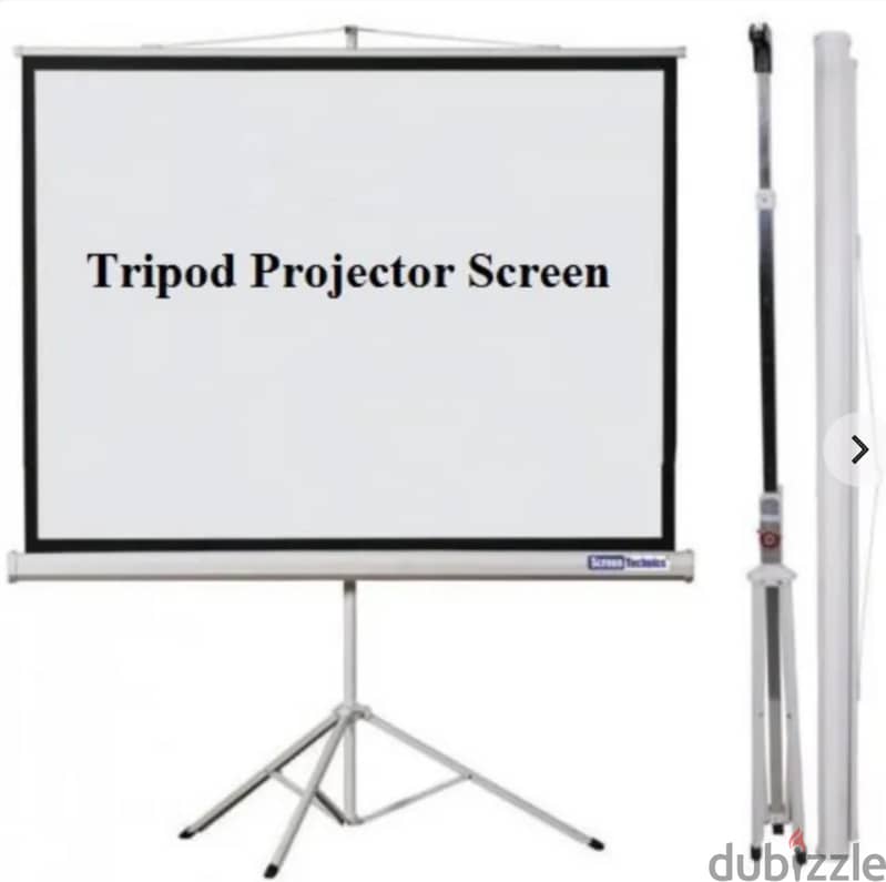 New Projector Screen 60",100",120" & 150" Tripod Stand & Wall Mounted 3