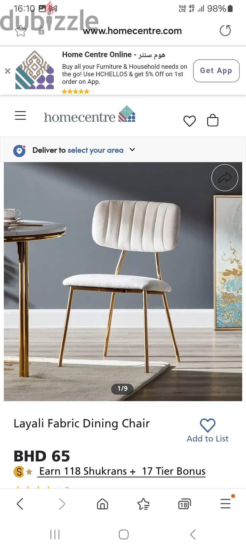 New dining chairs from homecenter 0