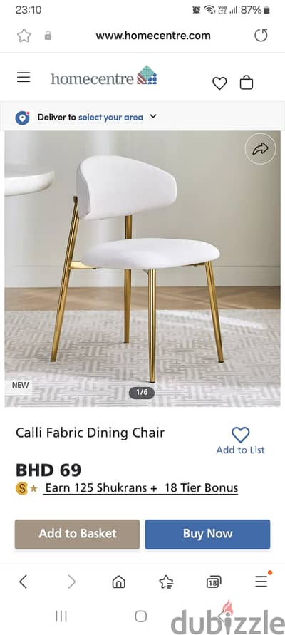 New 2 dining chairs from homecenter