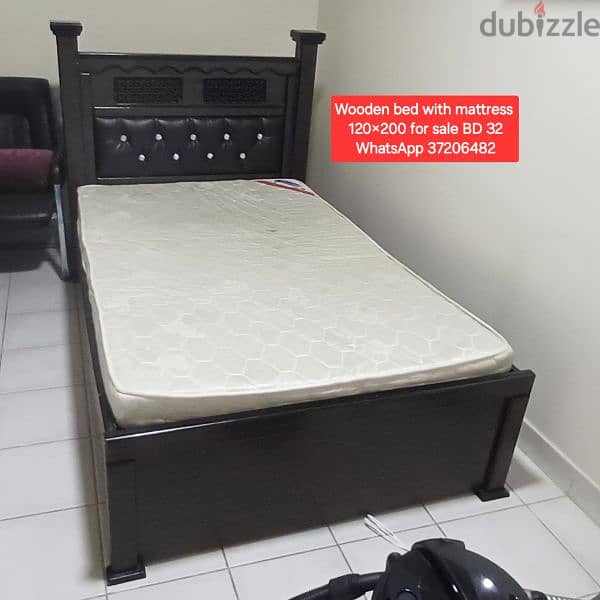 Wooden bed 120×200 and other items for sale with Delivery 0