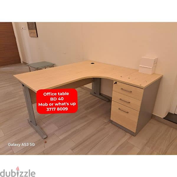 6 chair dinning table Office furniture and other items for sale 16