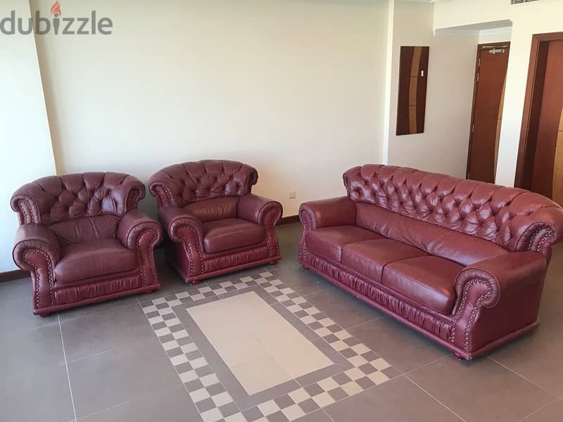 Leather 3+1+1 Sofa Set 0