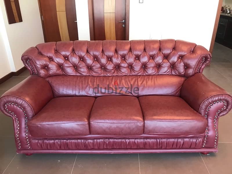 Leather 3+1+1 Sofa Set 1