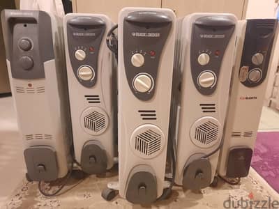 Black & Decker oil-filled radiator heater. 2000W, 2500W, 2800W