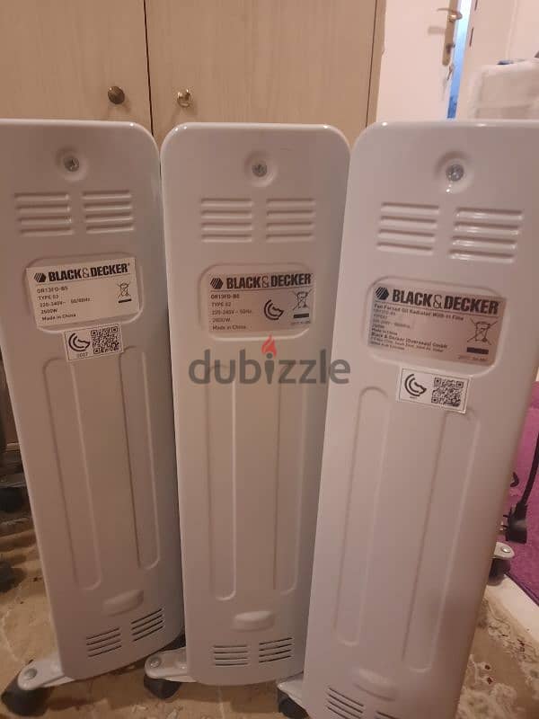 Black & Decker oil-filled radiator heater. 2000W, 2500W, 2800W 7