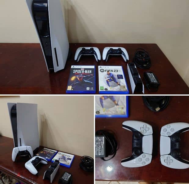 PS5 Standard Edition with 2 Controller 2 cds and free stuffs 0