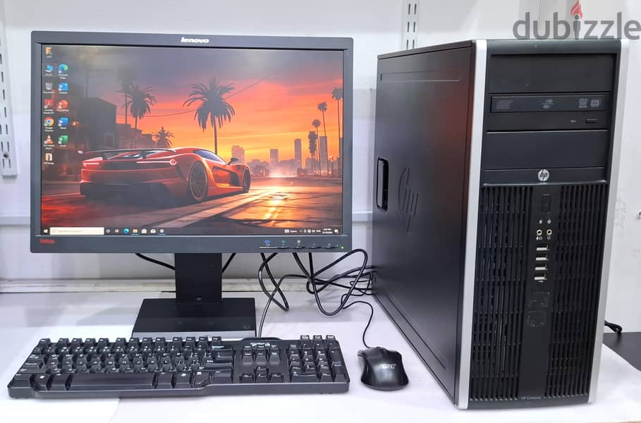 HP Core i7 Computer Set 22" Wide Monitor NVidia GTX 2GB Graphics Card 0