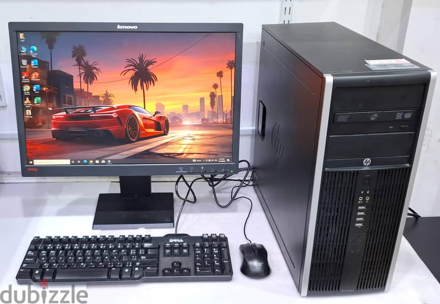 HP Core i7 Computer Set 22" Wide Monitor NVidia GTX 2GB Graphics Card 2