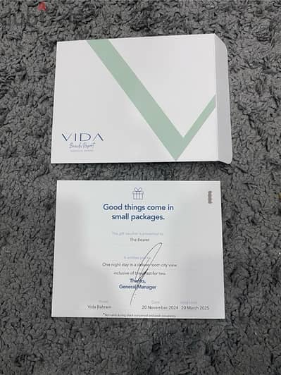 Vida Beach Resort Gift Voucher