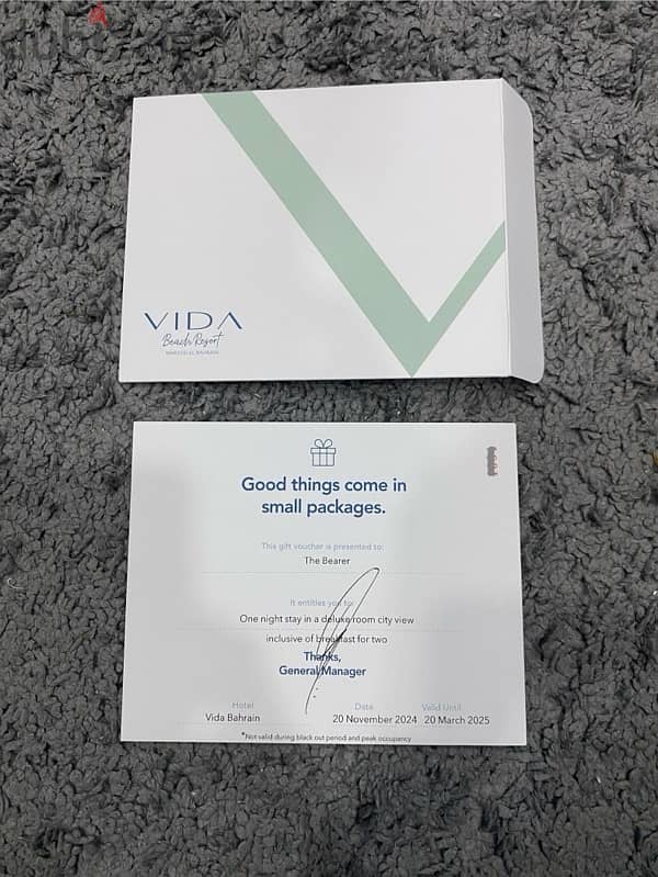 Vida Beach Resort Gift Voucher 0