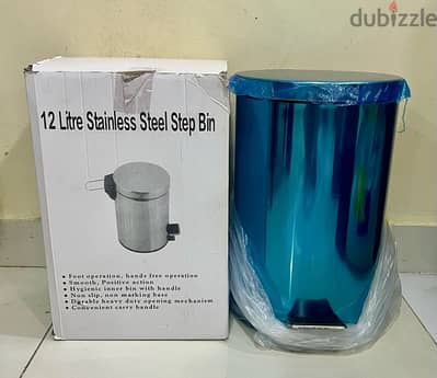 brand new 12L stainless steel and plastic trash bins