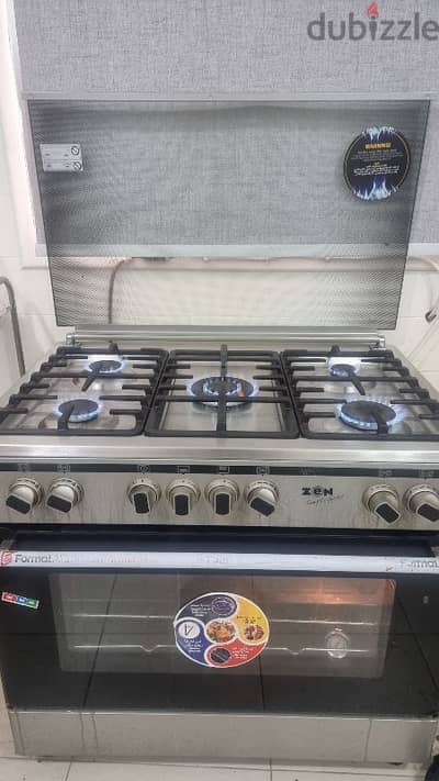 5 burner gas oven.