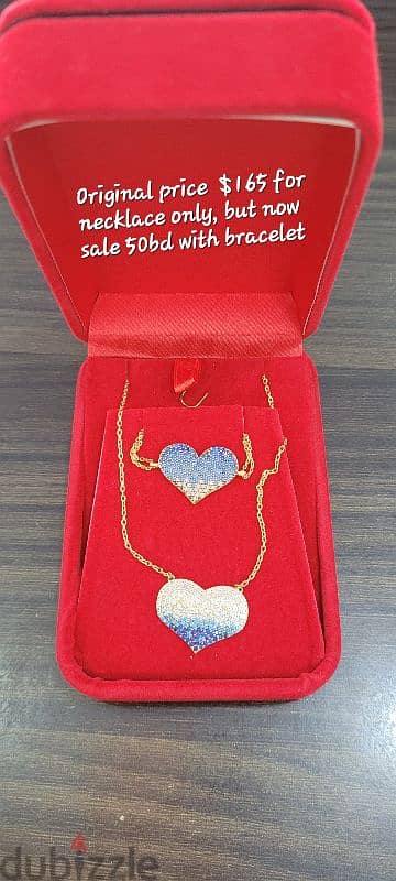 Blue Ombre Heart Necklace 0