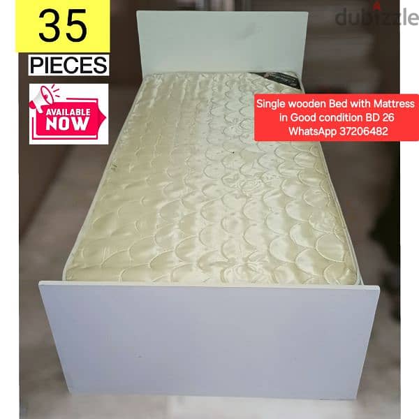 King size wooden frame without mattress and other items for sale 4