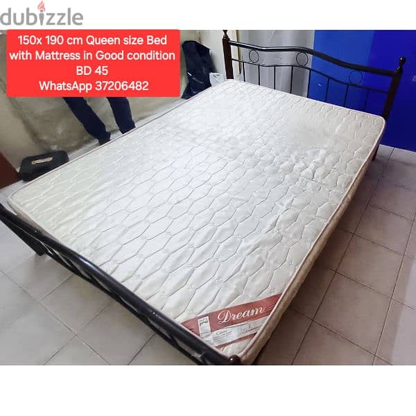 King size wooden frame without mattress and other items for sale 16