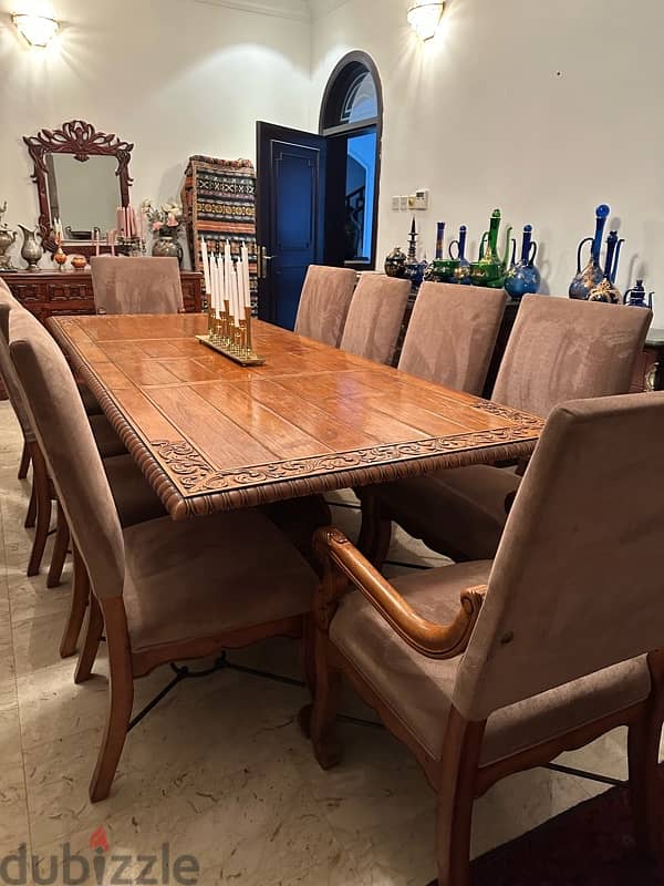 high quality dining table with 12 chairs 2