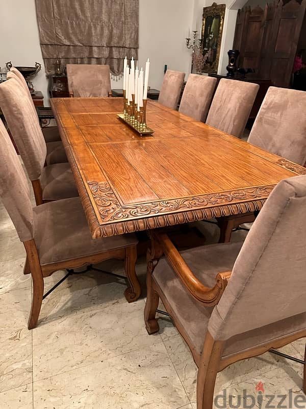 high quality dining table with 12 chairs 6