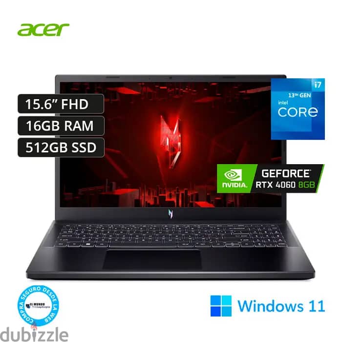 ACER NITRO CORE i7 13TH GEN 13620H RTX 4060 8GB/16GB/512GB/RGB BACKLET 1