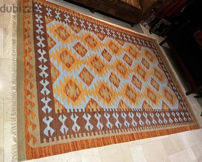 Handwoven Kilim Rug– Double-Sided, (Package Offer Available)