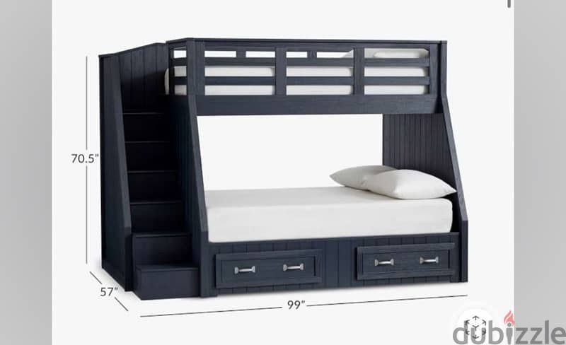 Belden Twin-Over-Full Stair Bunk Bed 0