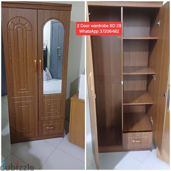 Single wooden bed with mattress and other items for sale with Delivery 1