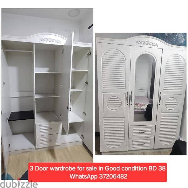 4 Door wardrobe and other items for sale with Delivery 12