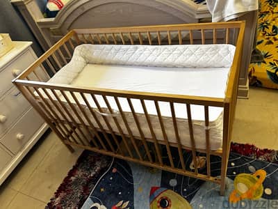 ikea baby crib wood