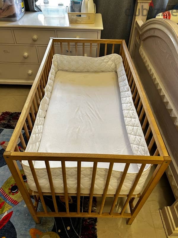 ikea baby crib wood 1