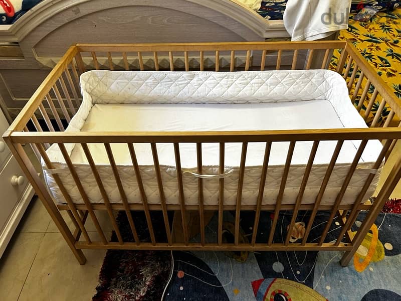 ikea baby crib wood 2