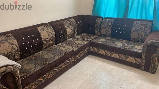 L-shaped long sofa