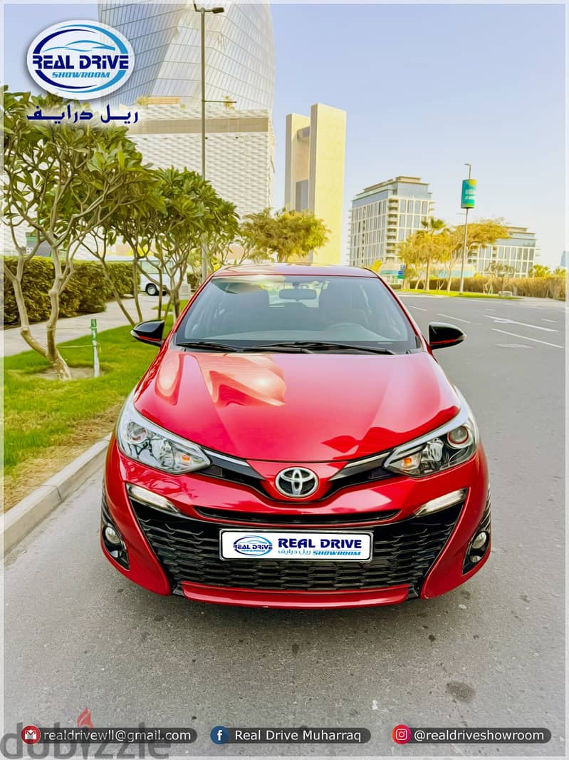 TOYOTA YARIS HATCHPBACK 1.5E  Year-2018 -1.5L -Red 77000KM FOR SALE 1