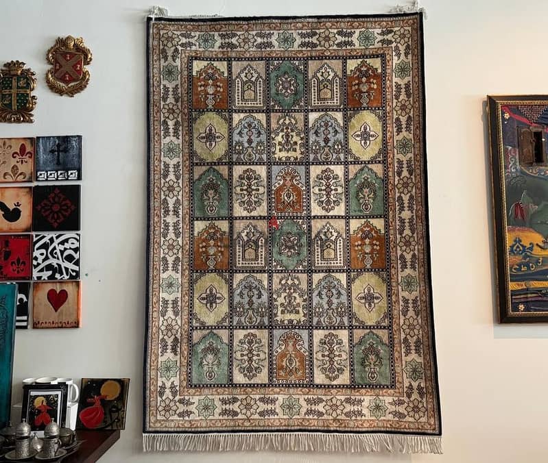 Authentic Handmade Turkish Silk Carpet with Certificate of Origin 3