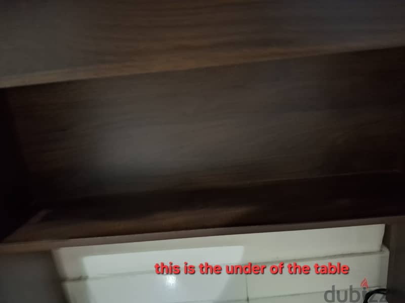 Big table with built in book shelf 6