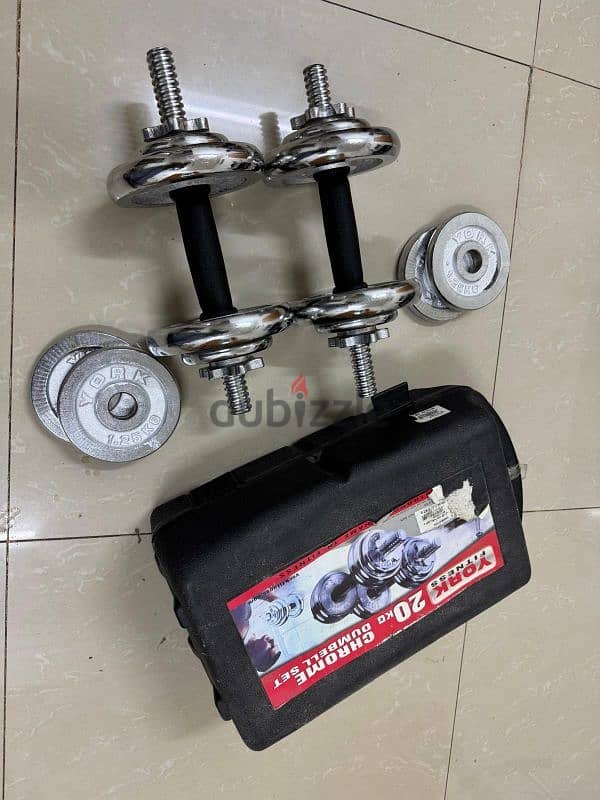 Brand new chrome dumbbells 20kg 0