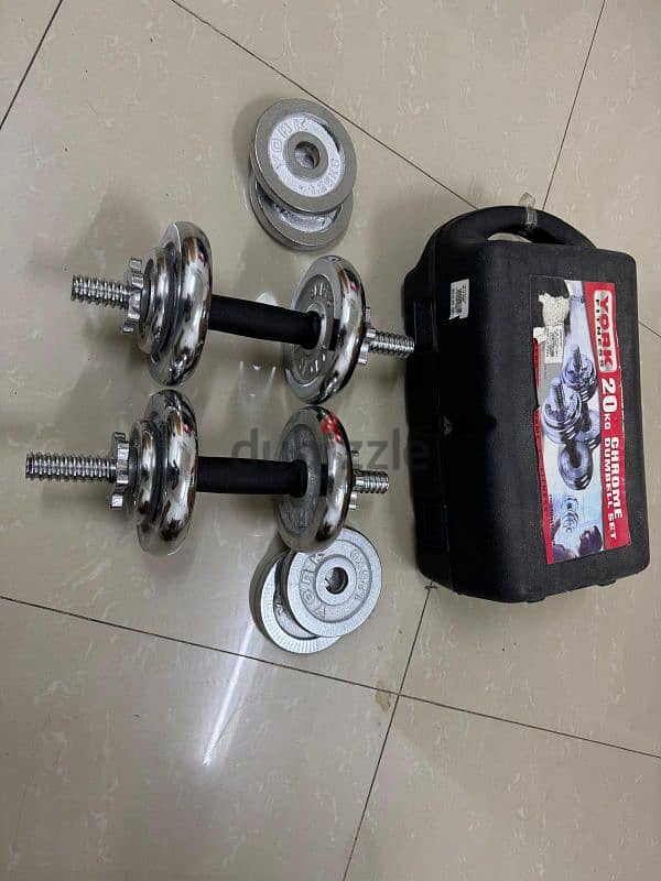 Brand new chrome dumbbells 20kg 2