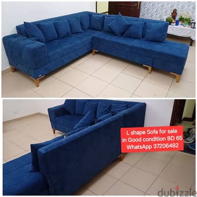 L Shape sofa and other items for sale with Delivery