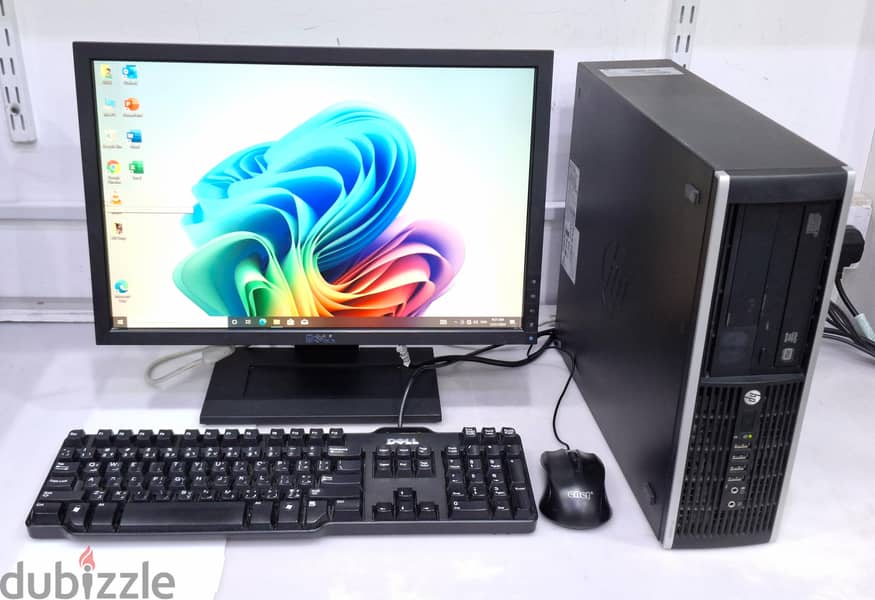 HP Core i5 WIFI Computer Set 22" Monitor AMD Graphic 8GB Ram 256GB SSD 3