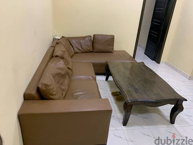 L shape sofa  with table 2