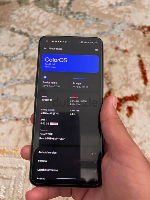 For sale OPPO RENO 6Z 5G 0