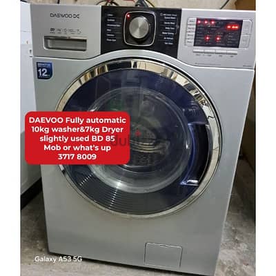 DAEVOO front load washing machine and other items for sale