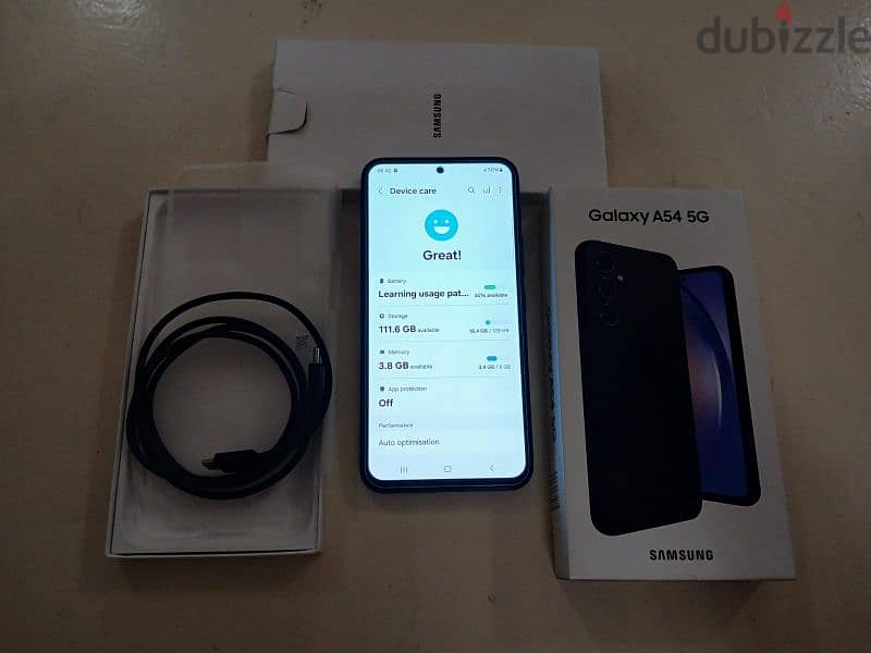 Samsung A54 5G 8GB RAM 128GB STORAGE With Box cable brand new condi 1