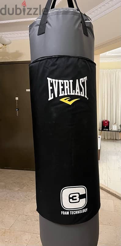 boxing bag with stand and weights 2