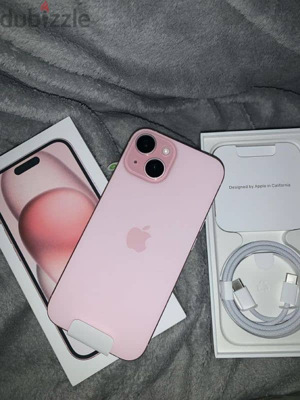 iPhone 15, 128 GB used Pink color 0