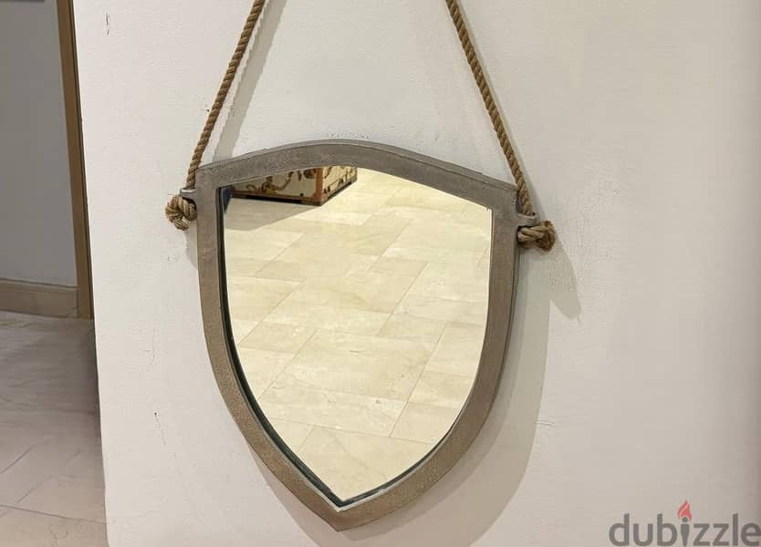 Shield Mirror -Marina Home Int, Industrial Elegance+ free GIFT 1