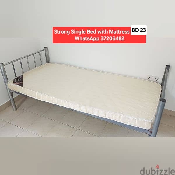 Queen size hydraulic bed with mattress and other items for sale 16