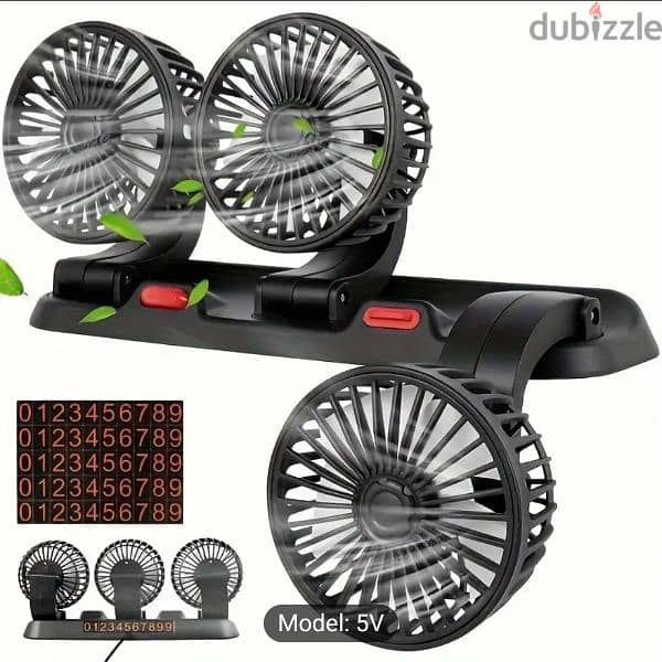 Universal Car Fan excellent Cooling 2 speed adjustable 3