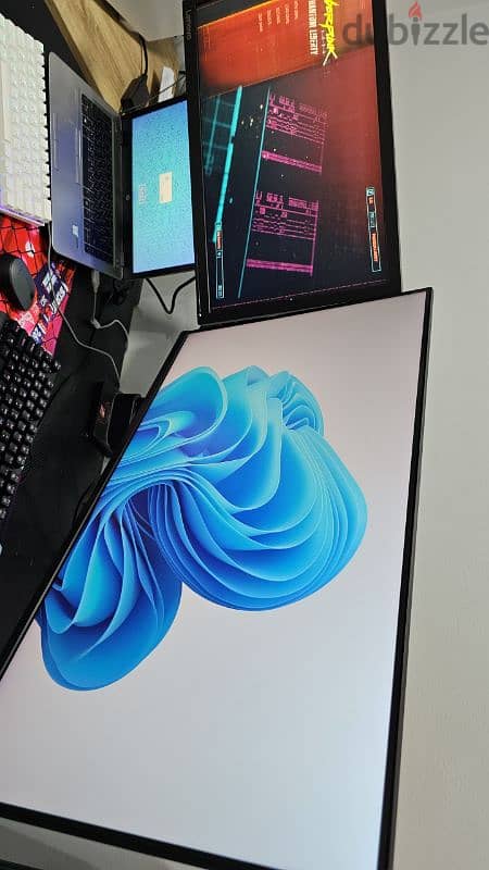 2 monitors with double mount 0