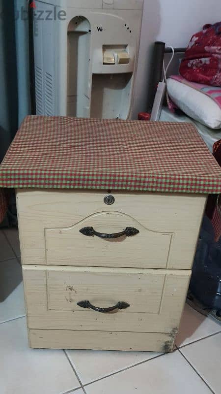 Side Table with tow Drawer. 1